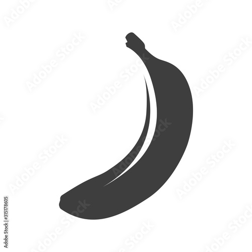 Banana icon. Isolated vector on a white background