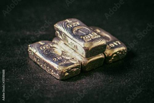 bars of silver bullion
