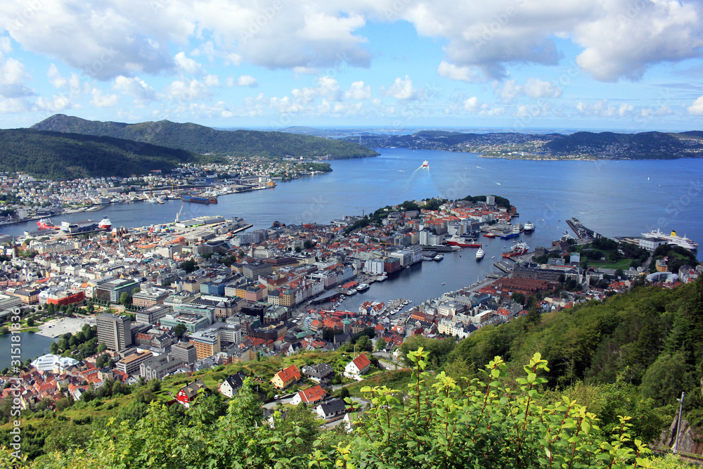 Panorama de Bergen, Norvège 