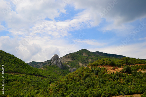 Mountain road from Korce to Gjirocaster  Albania.