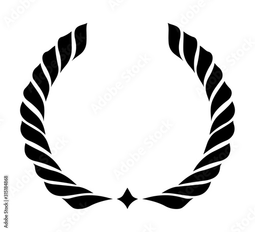 Laurel wreath vector. Award, achievement, victory, Gerd. Vector illustration on a white background.