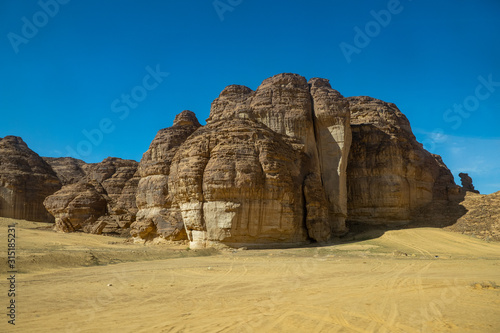 Outcrops at ancient oasis ﻿﻿of Al Ula, Saudi Arabia © hyserb