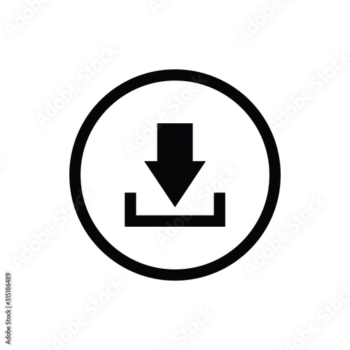 download icon. Cloud upload vector Icon. line style. vector symbol