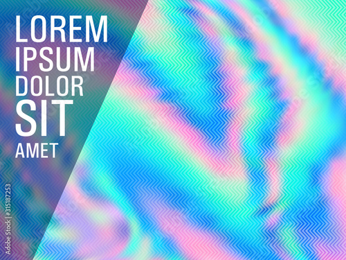 presentation holographic gradient vector template.