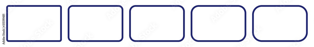 Rectangle Icon Blue | Rounded Rectangles | Blank Box Symbol | Empty Frame Logo | Button Sign | Isolated | Variations Rectangle Icon Blue | Rounded Rectangles | Blank Box Symbol | Empty Frame Logo | Button Sign | Isolated | Variations