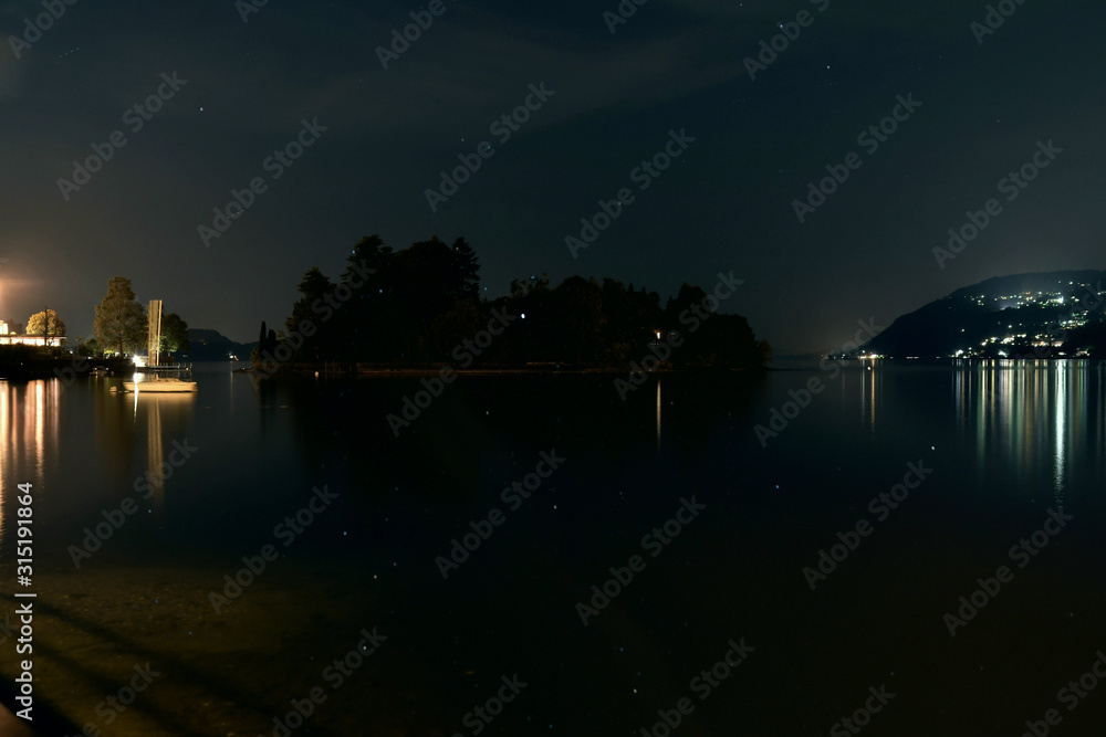 Obraz premium Isolino di San Giovanni (VB), Lago Maggiore, Piemonte, Italia.