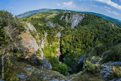 Принти на полотні Unesco world heritage site Skocjanske jame taken with a wide fish eye view
