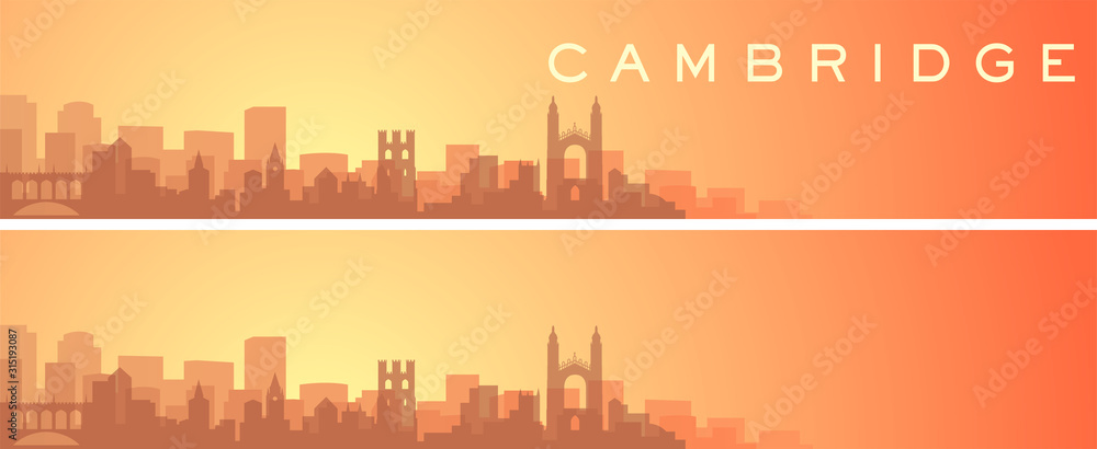 Cambridge Beautiful Skyline Scenery Banner