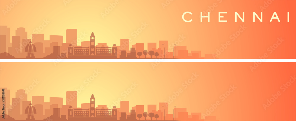 Chennai Beautiful Skyline Scenery Banner