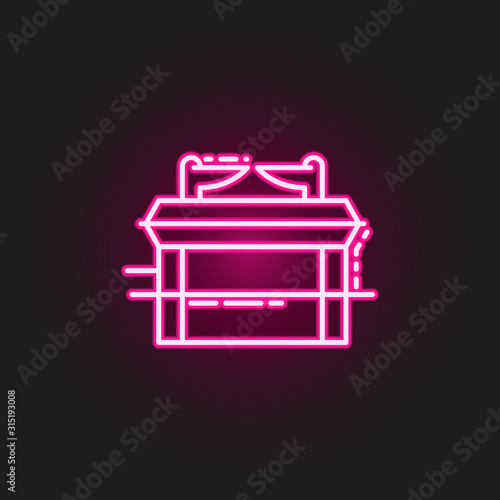Ark of Covenant neon style icon. Simple thin line, outline vector of judaism icons for ui and ux, website or mobile application