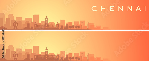 Chennai Beautiful Skyline Scenery Banner