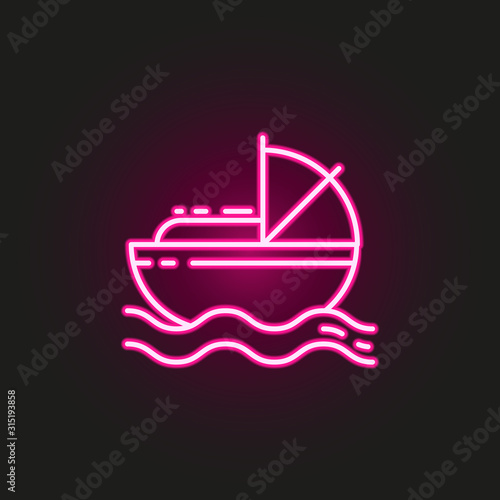 Moses neon style icon. Simple thin line, outline vector of judaism icons for ui and ux, website or mobile application