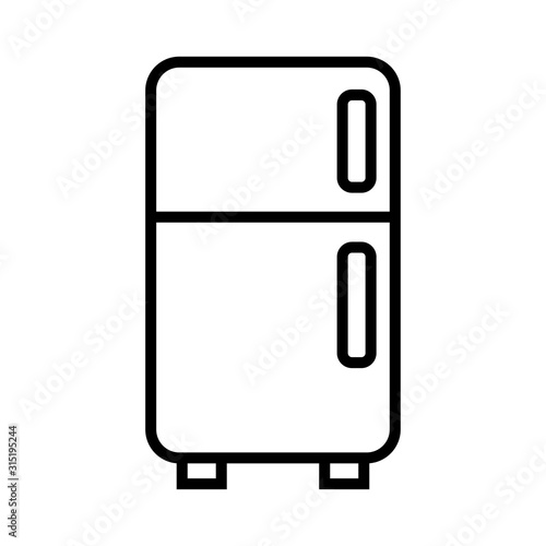 fridge freezer refrigerator condenser icon line color on white background