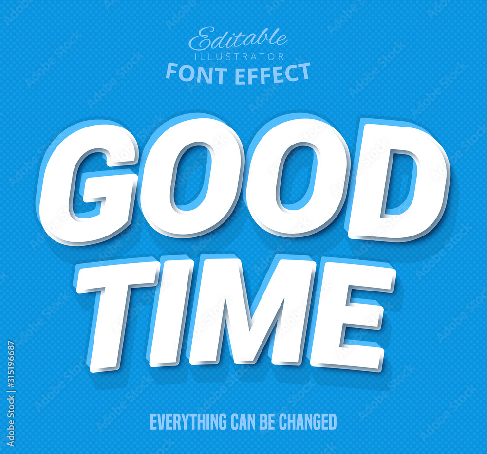 Good Time text, editable text effect Good Time text, editable text effect