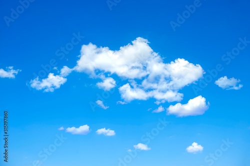 blue sky with cloud in bright morning. photo