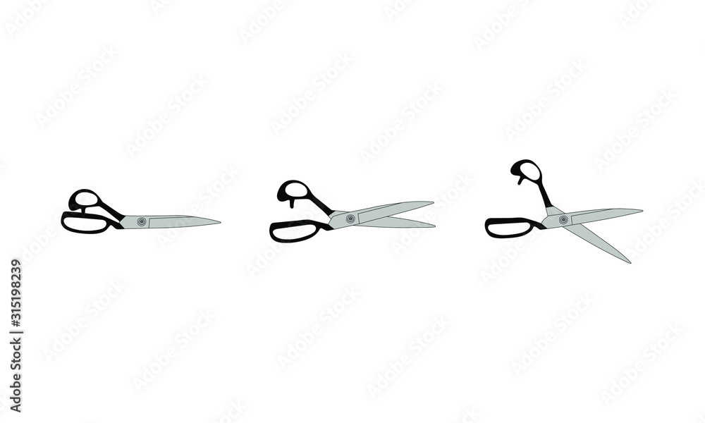 set of scissors for cutting. Vectronic stock illustration eps10. set of scissors for cutting. Vectronic stock illustration eps10.