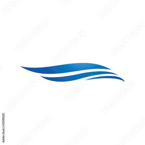 Water Wave Logo Template. vector Icon illustration