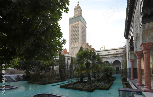 Photography Great Mosque of Paris - Muslim temple in France.