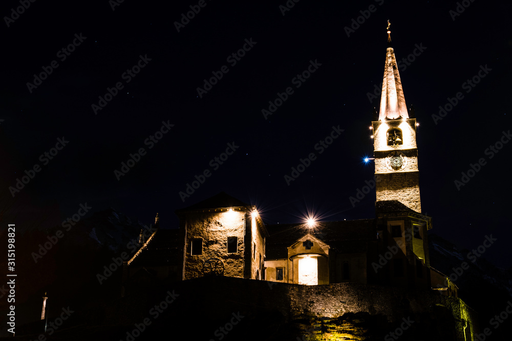 Fototapeta premium Chiesa Monumentale di San Gaudenzio a Baceno (VB), Ossola, Piemonte, Italia.