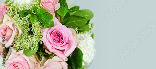 Fototapeta Naklejka Na Ścianę i Meble -  Mothers Day flowers. Background or banner with bouquet of flowers