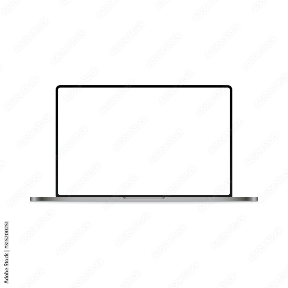 Realistic mockup device laptop. Vector illustration Realistic mockup device laptop. Vector illustration