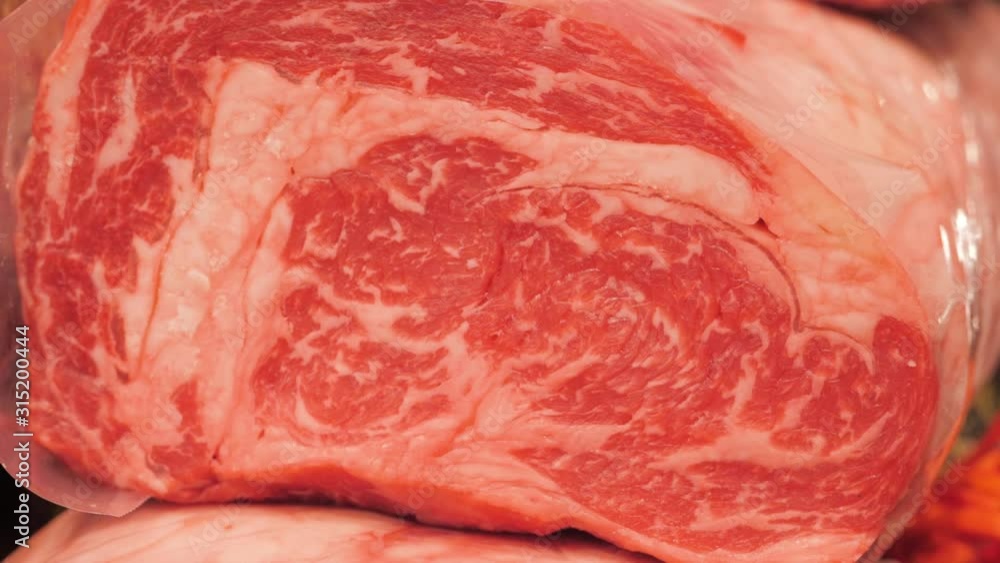 perfect Angus beef chuck steak on market, wagyu expensive japan meat