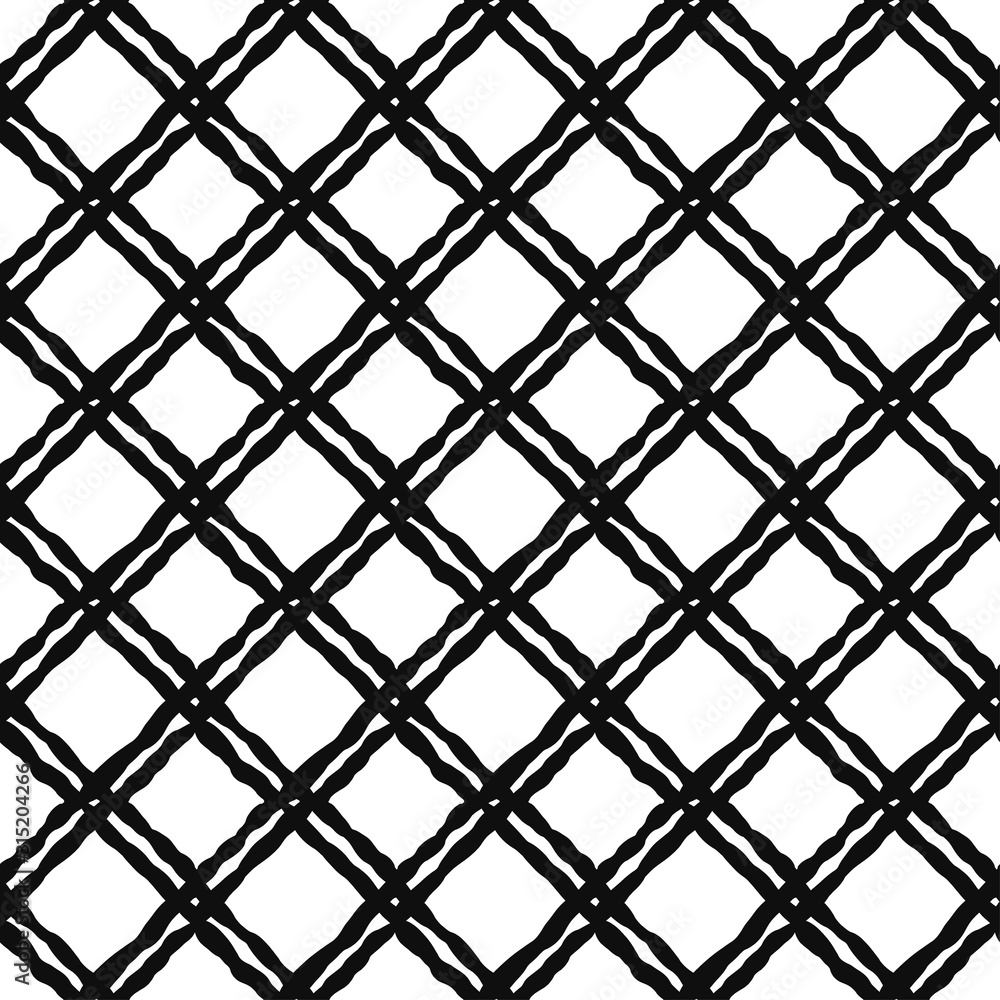 Naklejka premium Seamless pattern. Black thin ink lines on a white background. Vector drawing. Texture.