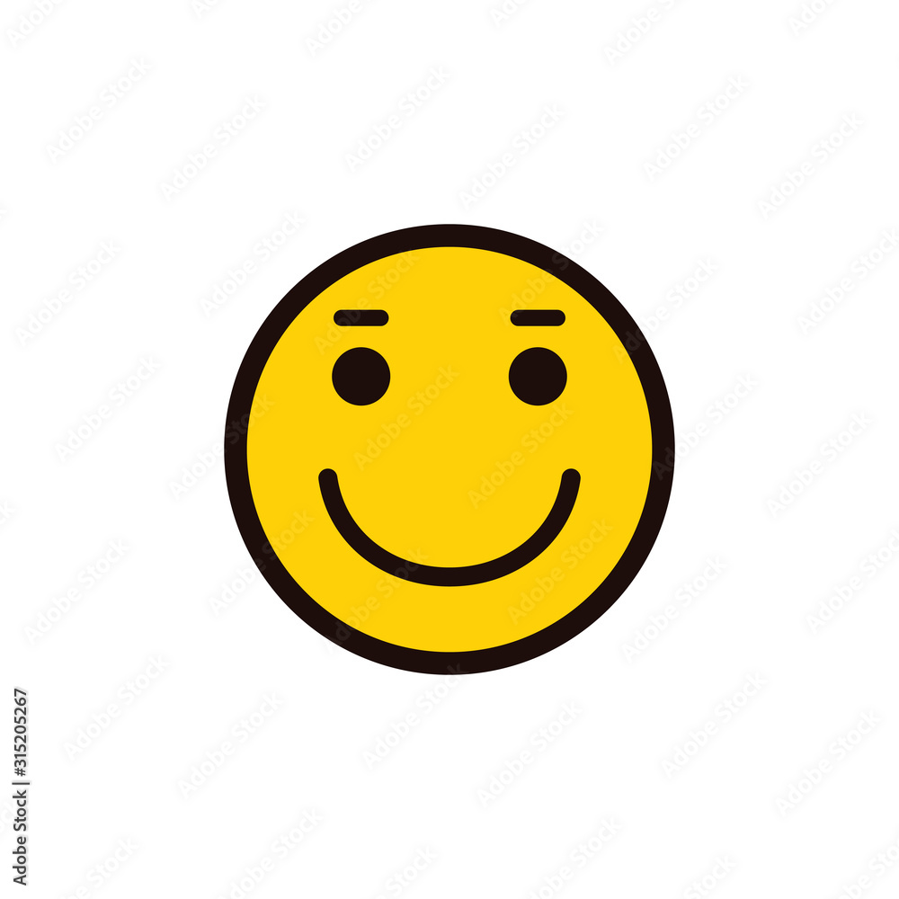 smile icon. Happy face. Smiling Emoticon. Yellow vector symbol. smile icon. Happy face. Smiling Emoticon. Yellow vector symbol.