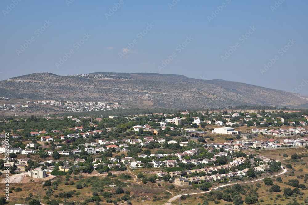 City Landscape from Sepphoris Zippori National Park in Central Galilee Israel