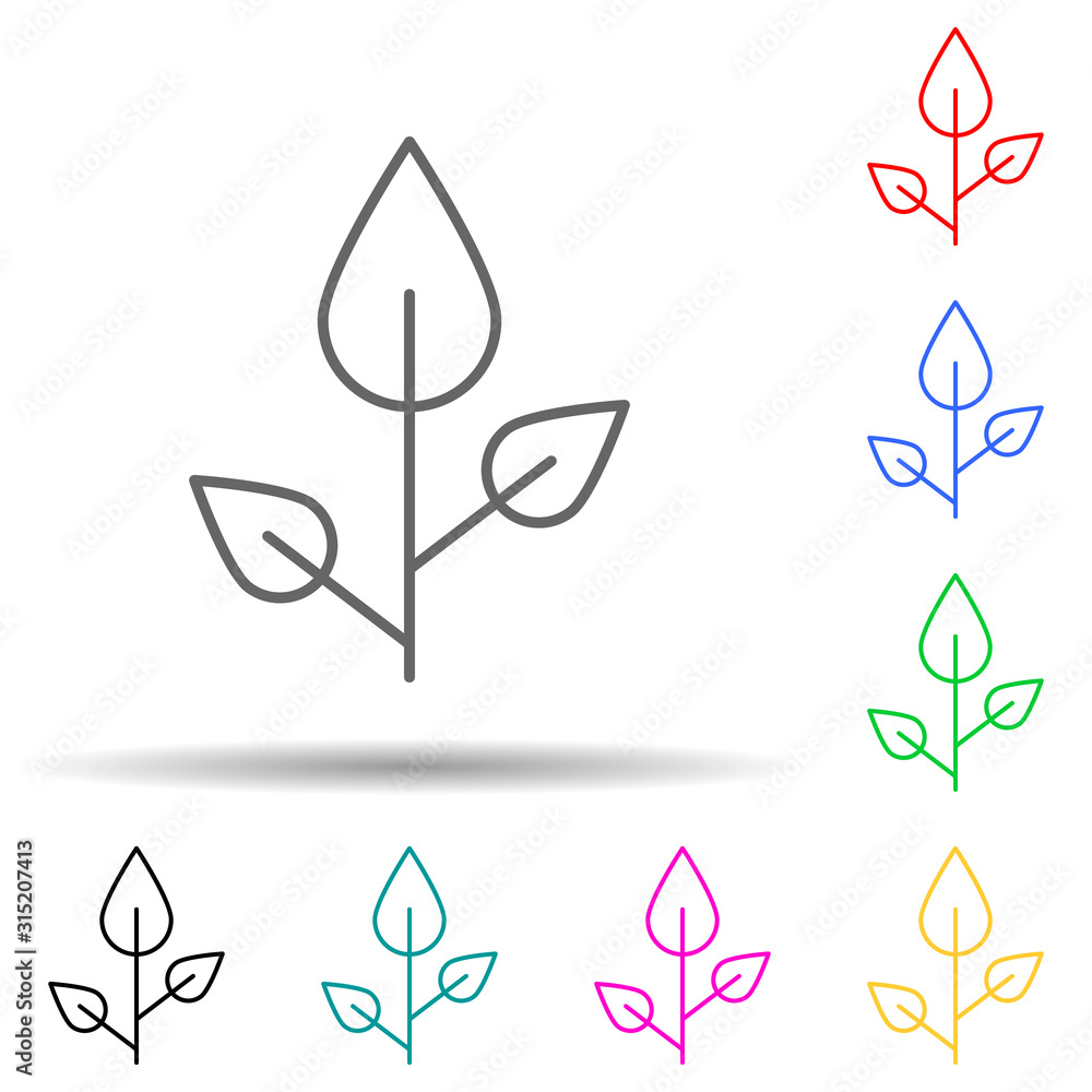 beech multi color style icon. Simple thin line, outline vector of leaves and flowers icons for ui and ux, website or mobile application beech multi color style icon. Simple thin line, outline vector of leaves and flowers icons for ui and ux, website or mobile application