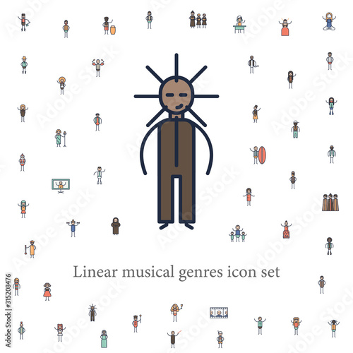 nu metal musician icon. musical genres icons universal set for web and mobile