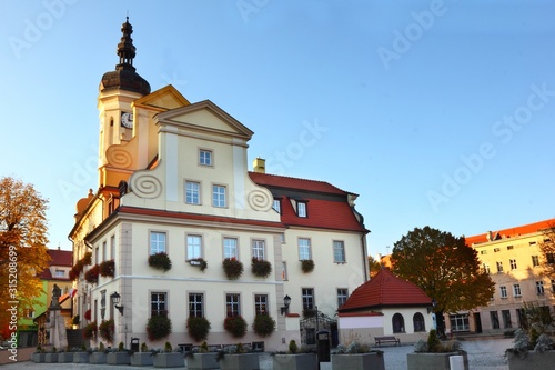 Building of city Hall in Wolow Poland