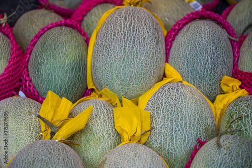 Fresh melons for sale photo