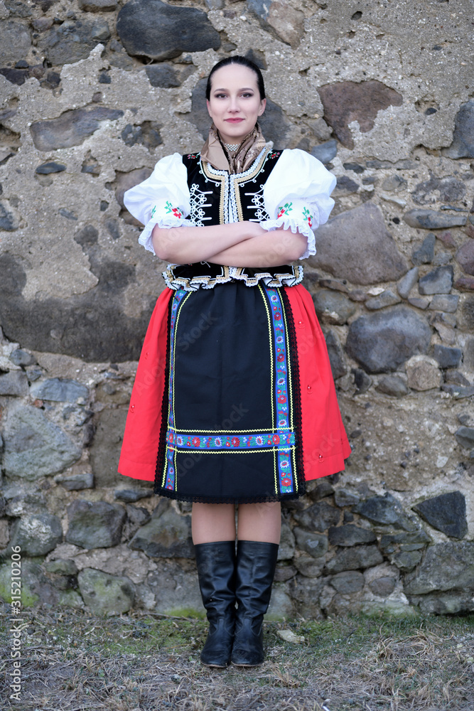 Slovakian folklore Traditional woman costume. Slovakian folklore Traditional woman costume.