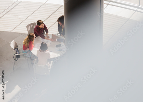 Business people meeting, planning in office meeting