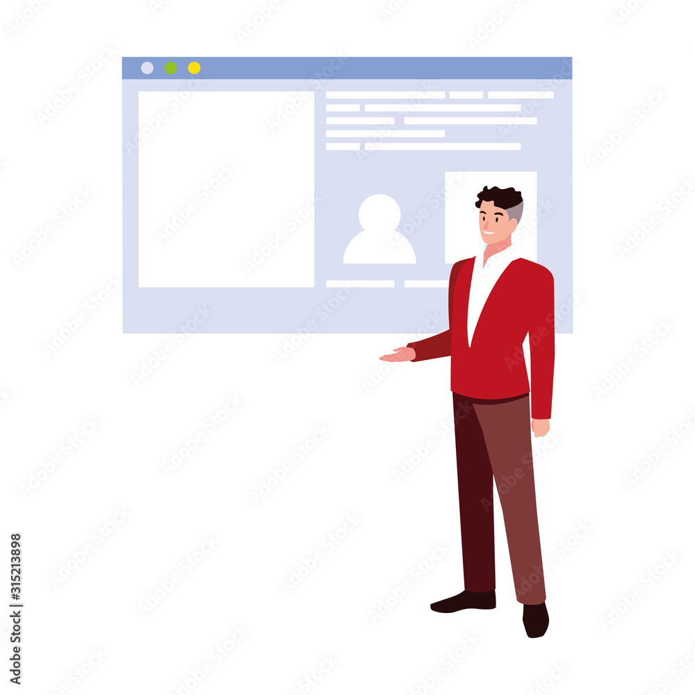 businessman in the work office making presentation businessman in the work office making presentation