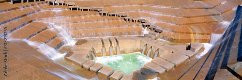 Canvas Print Water Garden Fountain, Fort Worth, Texas