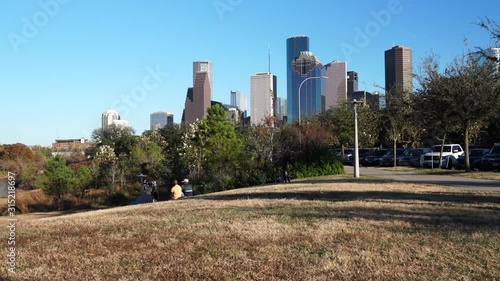 Buffalo Bayou Park, sunny day, in 4k photo