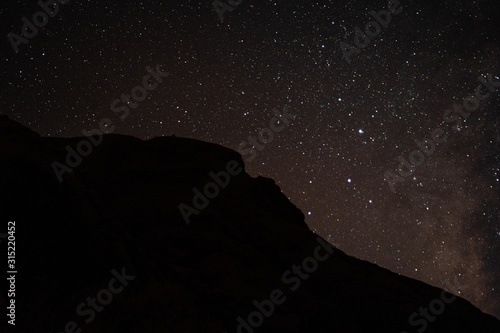 Milky Way Sky behind slick rock formation in Moab Utah