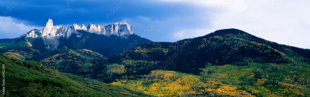 Cimarron Mountain Range in Uncompahgre National Forest, Ridgeway, Colorado Cimarron Mountain Range in Uncompahgre National Forest, Ridgeway, Colorado