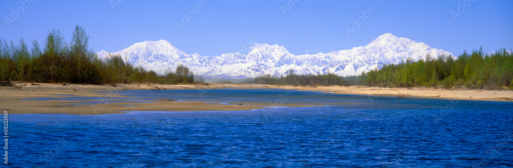 Susitna River and Mount McKinley, Alaska