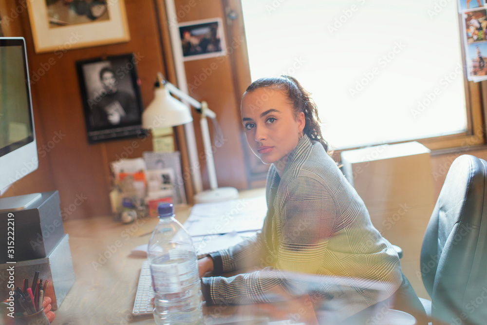 Portrait confident creative businesswoman in office Portrait confident creative businesswoman in office