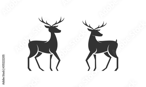 Deer simple modern template vector logo