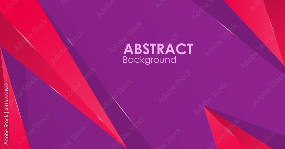 aesthetic abstract background with space for text, triangle red in purple