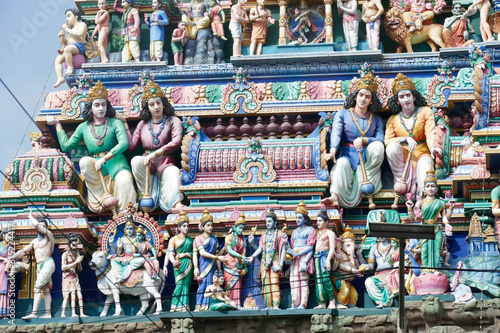 Gopuram sculptures as entrance to Kapaleshwara photo