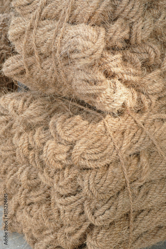 Coir Rope made from coconut fiber photo