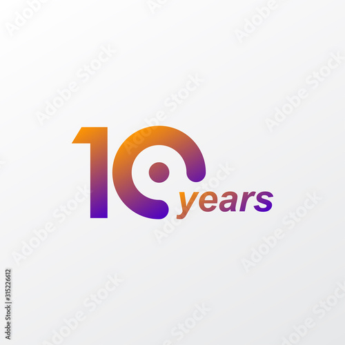 10 Years Anniversary Celebration Vector Template Design Illustration