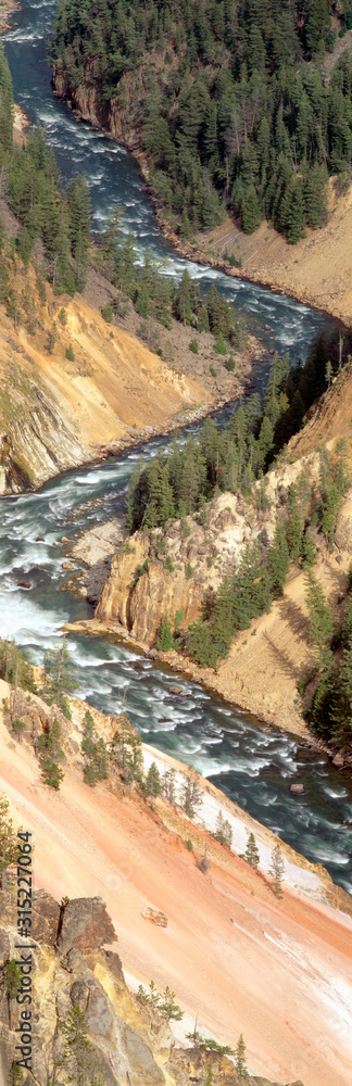 Obraz premium Yellowstone River, Yellowstone National Park, Montana