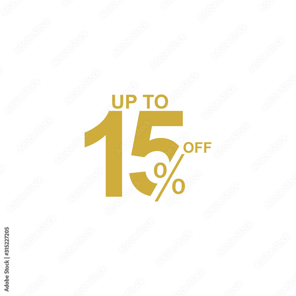 Discount Label up to 15% off Vector Template Design Illustration Discount Label up to 15% off Vector Template Design Illustration