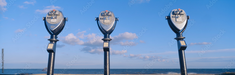 Coin-operated viewing binoculars for tourists, Cape May, New Jersey Coin-operated viewing binoculars for tourists, Cape May, New Jersey